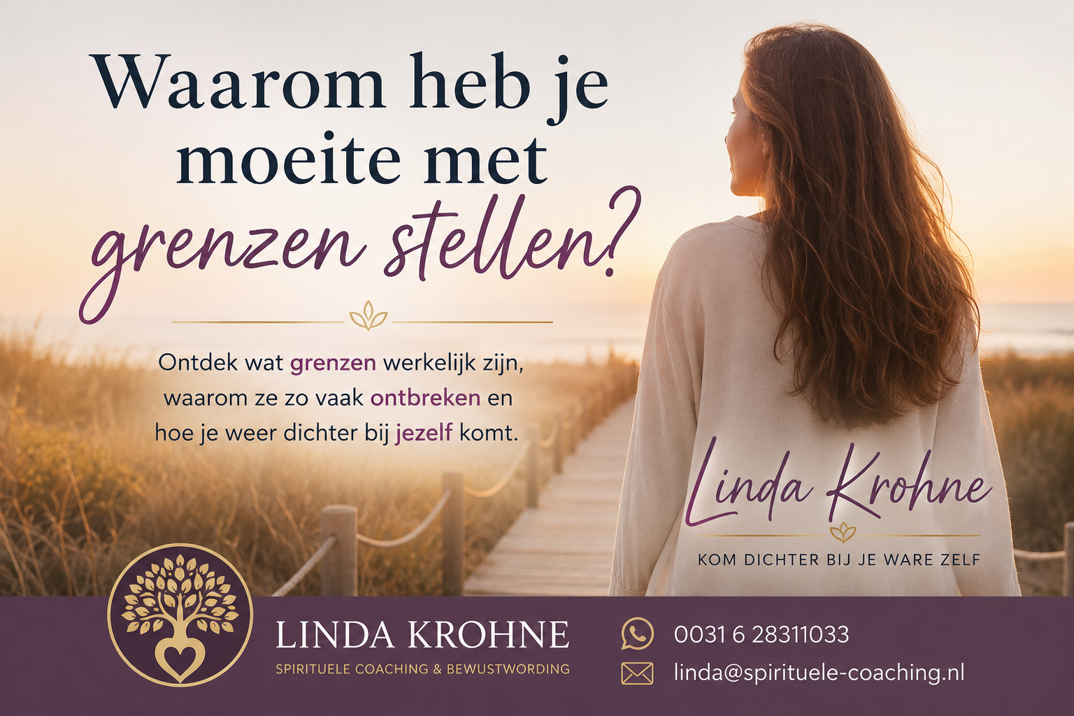 Vrouw die leert grenzen stellen en dichter bij zichzelf komt