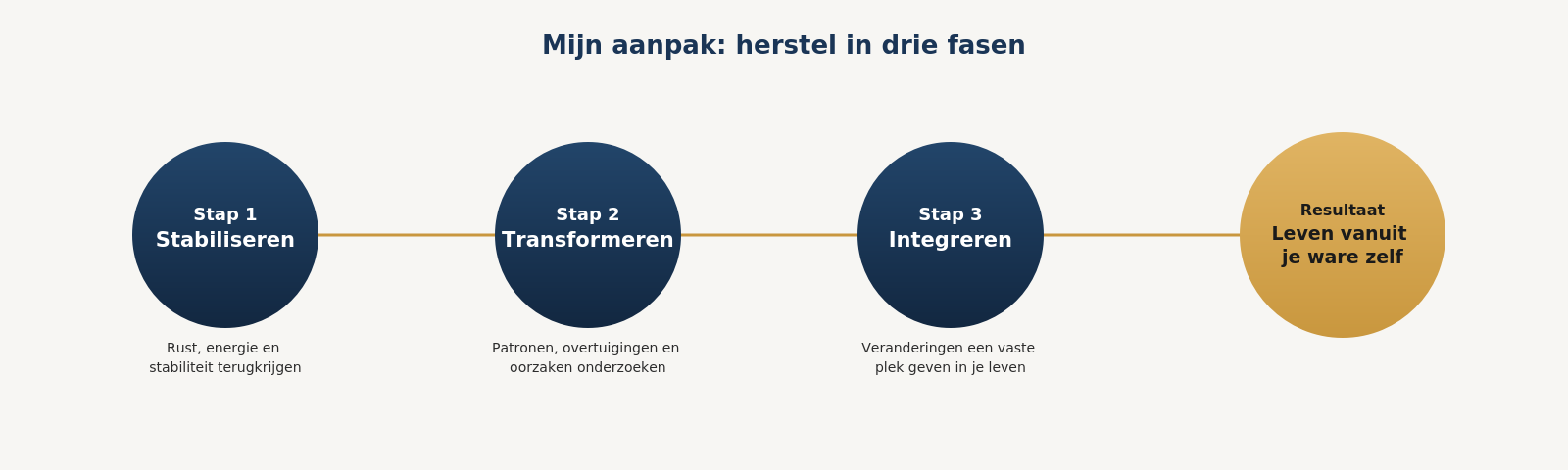 Herstelmodel burn-out: Stabiliseren, Transformeren, Integreren, Leven vanuit je ware zelf
