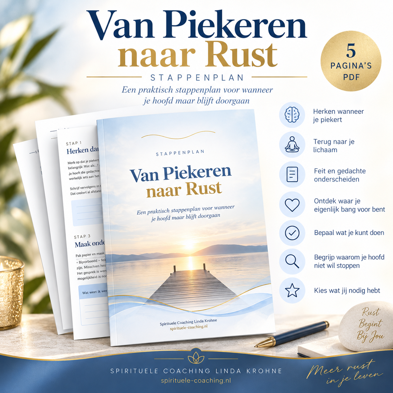 Van piekeren naar rust stappenplan